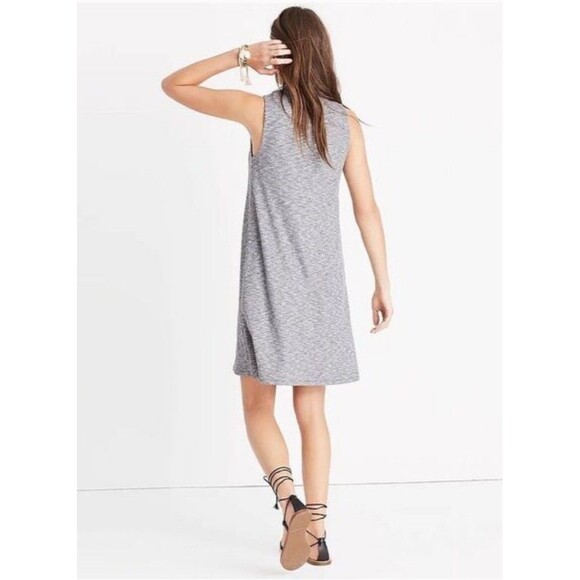 MADEWELL Tank Dress Womens XXS Gray Mock Neck Sleeveless Stretch - Picture 3 of 7